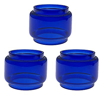 RUIYITECH 3 x mehrfarbige Blasen-Glasröhren für Smok TFV12 Princess RTA Ersatzbirne Fat Tank Glasröhren (blau)