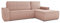 Ecksofa Totti L mit Schlaffunktion und Bettkasten - Cord Stoff - L-Form Couch, Polstersofa, Schlafsofa, Sofagarnitur (Rosa (Poso 052), Ecksofa Rechts)