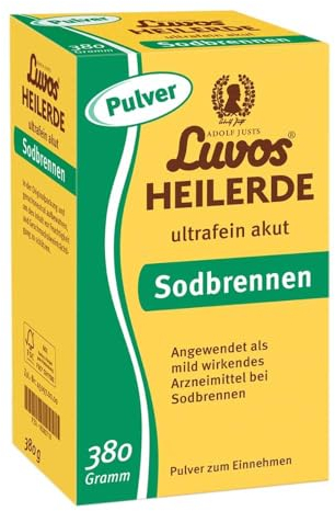 Luvos Heilerde ultrafein akut - mild wirkendes Arzneimittel bei Sodbrennen, wirkt sofort & anhaltend, lindert Schmerzen, bindet überschüssige Magensäure, schützt Magen und Speiseröhre, 380 g Pulver