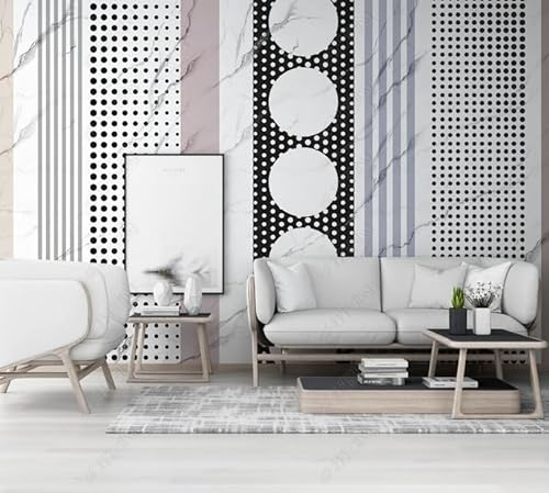 TUJU Jazzy weiß gestreiftes Steinmuster, gewellter Punkthintergrund, Wandgemälde * 400 cm x 280 cm (157,4 x 110,2 Zoll) Wandgemälde, Tapeten, Fotos, Poster, individuelle Anpassung