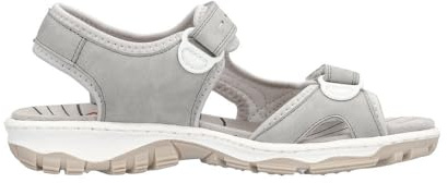 Rieker Sandals 68866-40, Women sandals, Grey, 39 EU