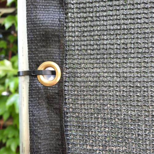 Masgard® Zaunblende Sichtschutz 1,80 m x 10 m mit Ösen (Anthrazit), inkl. 100 Kabelbinder | Mit Kantenverstärkung und Ösen