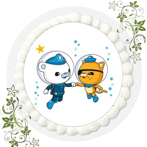 FONDANT Tortenbild, Zuckerbild mit Motiv, Essbares Foto für Torten, Tortenbild, Tortenaufleger Ø 20cm FONDANT Die Oktonauten Nr. 13