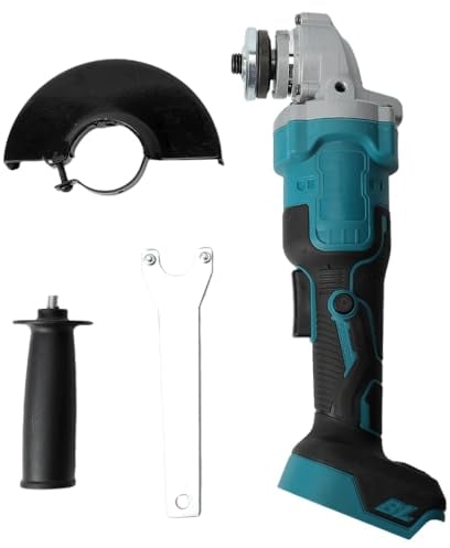 Smerigliatrice angolare senza fili compatibile con batteria Makita 18 V, 100/125 mm, 12000 RPM smerigliatrice angolare senza fili con motore brushless e coperchio disco abrasivo (125 mm)
