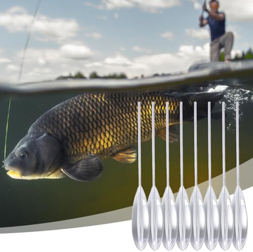 Zasjon Fishing Sbirolino Set, 8 Stück Angelzubehör Spirolino Forelle Spirolino Sinkend 8g-35g Sbirolino Schwimmend Langsam Sinkend Forellen Posen Set Sbirolinos für Forellenteig und Spoons Forelle