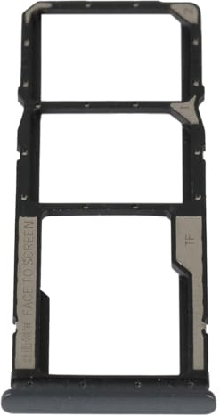 Repuesto compatible con Xiaomi Redmi 10 5G 22041219G 22041219NY Carro bandeja alojamiento tray porta tarjeta nano Sim1+SIM 2+ ranura micro SD card (negro)