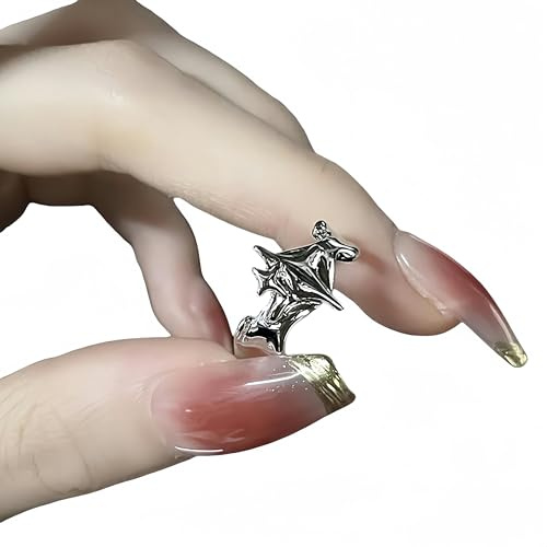 ZQUZEMS Ringe Vintage Unregelmäßige Kreuz Stern Open Ring Punk Gothic Einstellbare Ringe Schmuck
