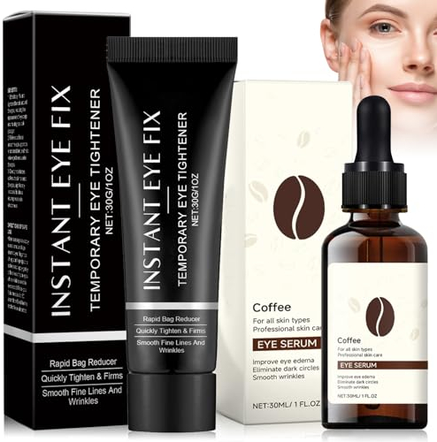 Augenserum Augenringe Entfernen, Augencreme gegen Falten und Augenringe mit Hyaluronsäure, Anti-Aging Augenpflegeserum für Männer und Frauen, Augencreme Gegen Augenringe und Schwellungen