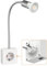 ledscom.de Steckdosenlampe LESCH Leselampe, chrom/weiß inkl. GU10 LED Lampe 5,7W, 535lm, 35°, weiß