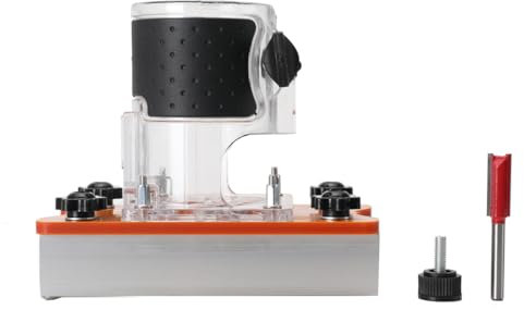 YILIKISS 2 in 1 Wood Router Base, Compact Router Slotting Bracket, Wood Palm Router Tool for Carbinet Closet Furniture, Slotted Base and Fastening Bracket for 65mm Trimming Machine