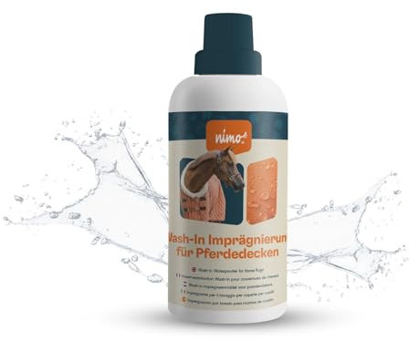nimo® Wash-In Imprägnierung für Pferdedecken | Pferdedecken Imprägnierung Waschmaschine | atmungsaktive Imprägnierung, Versiegelung gegen Nässe und Schmutz | Regenschutz für Pferdedecken