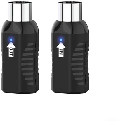 Zoegneer 1 Set Wireless Midi Transceiver MIDI Wireless Transmitter Receiver Adapter For Digital Piano Keyboard Rechargeable Battery