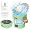 Mini lavatrice portatile con centrifuga – 15L Lavatrice Mini Lavatrice Pieghevole Lavatrice Piccola Campeggio Piccola Lavatrice da Campeggio Viaggio (Ultra Pulizia) Grigio