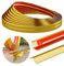 Moulures décoratives autocollantes flexibles autocollantes - Protection des bords de table - Pour salon, salle de bain, cuisine, chambre à coucher - Doré - 4 m x 3 cm