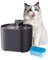 Lorrtta Fontaine a Eau Chat 2,2L, Super Silencieuse Distributeur Eau Chat avec 4 Filtre, 2 Modes de Boisson, Arrêt Automatique, Alimentation USB ou Batterie Externe, Mode Fontaine et Flux