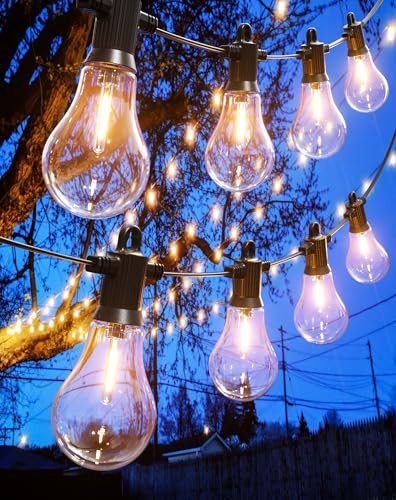 Zuske 15M Lichterkette Außen Strom, Lichterkette Aussen mit 15+2 A45 Bruchsicheren Glühbirnen, IP65 Wasserdicht Outdoor Lichterkette für Garten Partys Balkon Bistro, 2700K