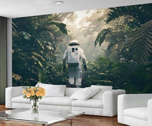 YXQAIED Vintage Jungle Wallpaper Mural, Outdoors Explorer Wall Mural, Natural Landscape Photo Wallpaper for Bedroom Living Room Decor (Not Peel and Stick)