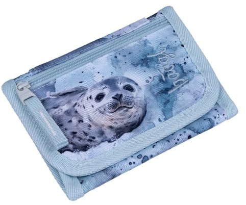 Baagl Brustbeutel für Kinder Geldbörse Mädchen Mini Portemonnaie - Polar | Geldbeutel und Kleingeld Münzbörse mit Umhängeband bietet Platz für Münzen, kleine Scheine, Essenschip oder Spindschlüssel.