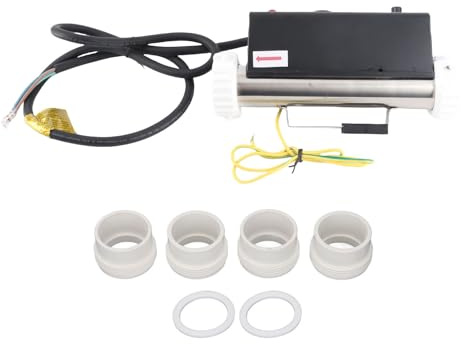 Kuuleyn Chauffage de Piscine Chauffage Électrique pour Spa Thermostat d'Eau avec Contrôle de Température Piscine Câblé 3KW pour Spa Baignoire Natation (3KW)