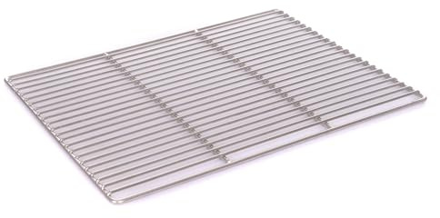 Grilltante Grillrost aus Edelstahl V2A, 60 x 40 cm, für Feuerschalen und Outdoor-BBQ, Silber, Rostfrei