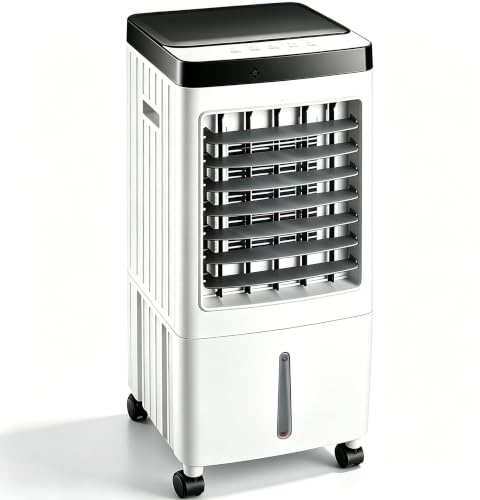 Enfriador De Aire Evaporativo 3 En 1, Ventilador Portátil Con Control Remoto | 3 Velocidades, Depósito De Agua De 10 Litros, Temporizador De 7 Horas Y Oscilación De 120°, Para El Hogar, La Oficina O