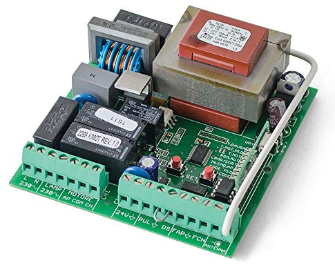 Motorline MC1 Central de maniobras universal cuadro de control para motores monofasicos a 220v hasta 1000w de puerta corredera de garaje y parking, central sustitución Motorline Bravo 500