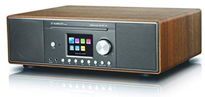 Albrecht DR 890 CD, 27389.02, Kompaktanlage - Internetradio, Digitalradio, WLAN, DAB+, UKW mit RDS, Bluetooth, AUX, CD Player, USB, Farbdisplay, 2 x 15 W RMS, Farbe: Walnuss