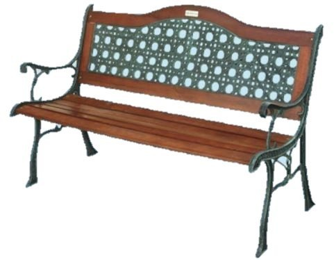PEBSHOP Bank Gestell aus lackiertem Gusseisen, 126 x 60 cm.