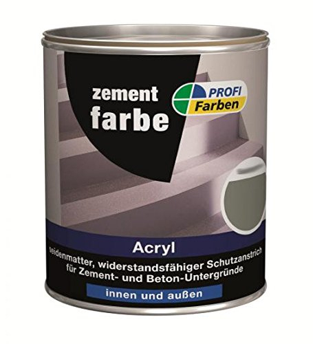 ProfiFarben Zementfarbe Acryl seidenmatt 2,5 L Farbwahl, Farbe (RAL):RAL 7032 Kieselgrau