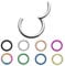 Treuheld® | 1,2mm x 8mm Segment Clicker Piercing Ring aus Chirurgenstahl | Silber | als Lippenpiercing, Septum Nasenring, Ohr, Bauchnabelpiercing