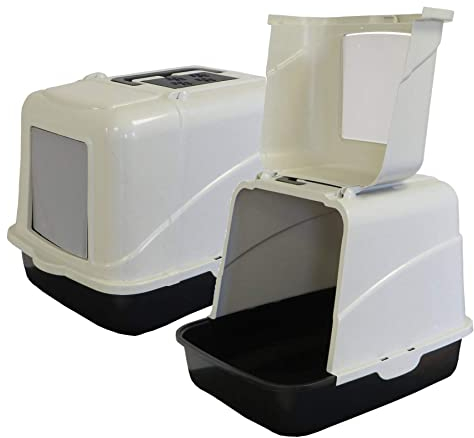 2er Sparpack Katzentoilette Katzenklo Emilio große Klappe, Filter, Streulöffel