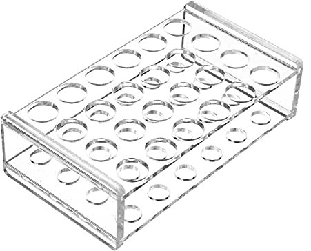 Othmro Reagenzglas-Halter, Zentrifugenröhrchenhalter, Kunststoff, 14 mm, transparent, 2 Stück
