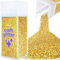 Hemway Premium Craft Glitter Shaker - Gold Holographic | 130g Fine Metallic Flake Sequins for Resin & Epoxy Crafts | Craft Supplies for Festival, Tumblers, Body, Face, Eye & Nail Art