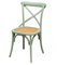 Biscottini Holzsthul 48x42x88 cm aus massiver Esche und Rattansitz mit gealterter Holzoberfläche - Esszimmerstühle aus verwittertes Holz - Vintage Stuhle Made in Italy