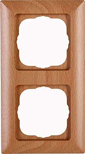 Kopp Hêtre 306631005 Cadre de Finition pour 2 Prises Hêtre