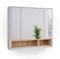 Vicco Badspiegelschrank Beatrice, Badezimmerspiegel, Weiß/Sonoma, 80 x 72 cm