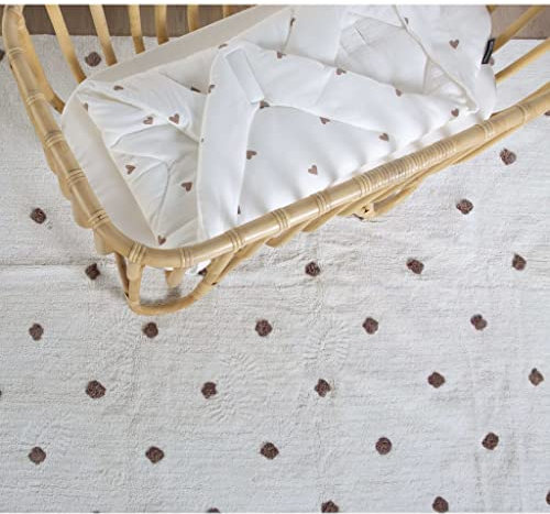 Childhome Kinderteppich Punkte - 120x160cm - Altweiss/Rost