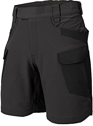 Helikon-Tex Taktische Shorts für Herren – Militär, Wandern und Jagd, Aschgrau/Schwarz, Outdoor-Stil, 21,6 cm, 38W x 8L