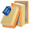 Filtro piatto pieghettato 3 pezzi ricambio per Kärcher 2.863-005.0 WD4 WD5 WD6 MV4 MV5 MV6 Filtro Hepa Filtro aria di scarico Filtro lamellare