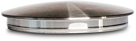 PRIOstahl Rohrstopfen Endkappen Rohrverschluss Kappe Rohr Endkappe Deckel x 1 Stopfen Gewölbt mit Klemmrille für Rundrohr 42,4mm Vollmaterial für Geländerrohr Handlauf aus Edelstahl V2A