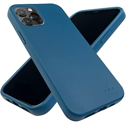LOAM & LORE Biodegradable Phone Case for iPhone 14, Plastic Free Eco Friendly Phone Case, Plant Based Compostable iPhone 14 Case, Premium Zero-Waste Phone Cover (Blue)