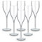 BRYNA - Set de 6 Pièces Verres Flute de 18 Cl en Polycarbonate (Plastique Rigide), 100% Design Italien, Verres Incassables, Verres à Vin Réutilisables et Lavables au Lave-Vaisselle, Transparent