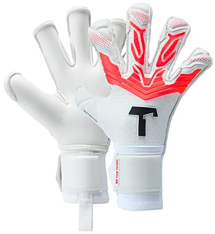 T1TAN Alien Infinity 2.0 Torwarthandschuhe für Erwachsene, Fußballhandschuhe Unisex - Contact Cut und 4mm Profi Grip - Gr. 10