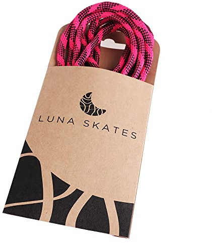 Luna Skates Quad Roller Figur Jam Dance Rollschuhe Leder Quadskates Abec9 Verstellbarer Stopper (Schnürsenkel Rose/Schwarz, Universell)