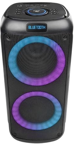 Vieta Pro | Altavoz Bluetooth Potente de 100 W, 9H de Batería, Radio FM y Luces Led RGB. Altavoces Autoamplificados Grandes para Karaoke con USB TWS, Aux-In, Entrada de Micrófono Party 2