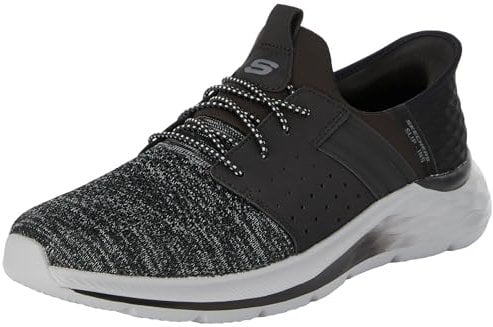 Skechers Garner Newick, Sin Cordones Hombre, Black Textile Synthetic, 46 EU