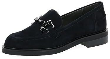 CAPRICE Damen 9-24200-41Loafer, Schwarze Velourslederoptik, 41 EU