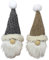 Dadeldo Living & Lifestyle Wichtel 2er-Set Dekofiguren Weihnachtsdeko Stoff 15cm grau-Creme
