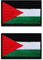 2 St. Palästinensisch Flagge Patch - Taktisch Palästinenser Nationales Emblem, Bestickter Aufnäher mit Hook and Loop, Militär Bänder für Rucksäcke Kleidung Taschen Uniform Weste Jersey