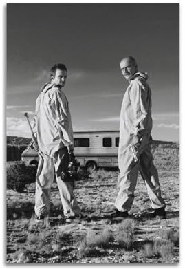 Filmposter Breaking Bad, Raumdekoration, ästhetisches Poster, künstlerisches Poster für Schlafzimmer, Wohnzimmer, Wände, 30 x 45 cm, ungerahmter Stil